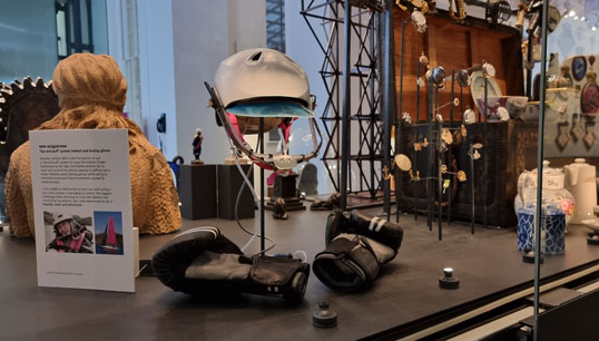 Natasha Lambert sailed using the 'sip-and-puff' helmet now on display at the National Maritime Museum in Greenwich, London. Image: Marketing/National Maritime Museum Image:Natasha Lambert sailed using the 'sip-and-puff' helmet now on display at the National Maritime Museum in Greenwich, London. Image: Marketing/National Maritime Museum