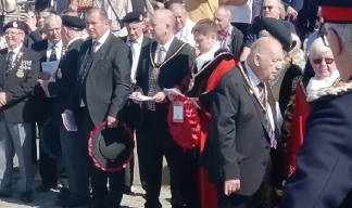 Image:Veterans also laid wreaths at the Liverpool commemorations. Image: Nautilus International