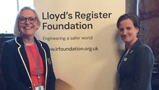 Image:Emma Mark and Ann Pletschke at the 18 May event. Image: Nautilus International