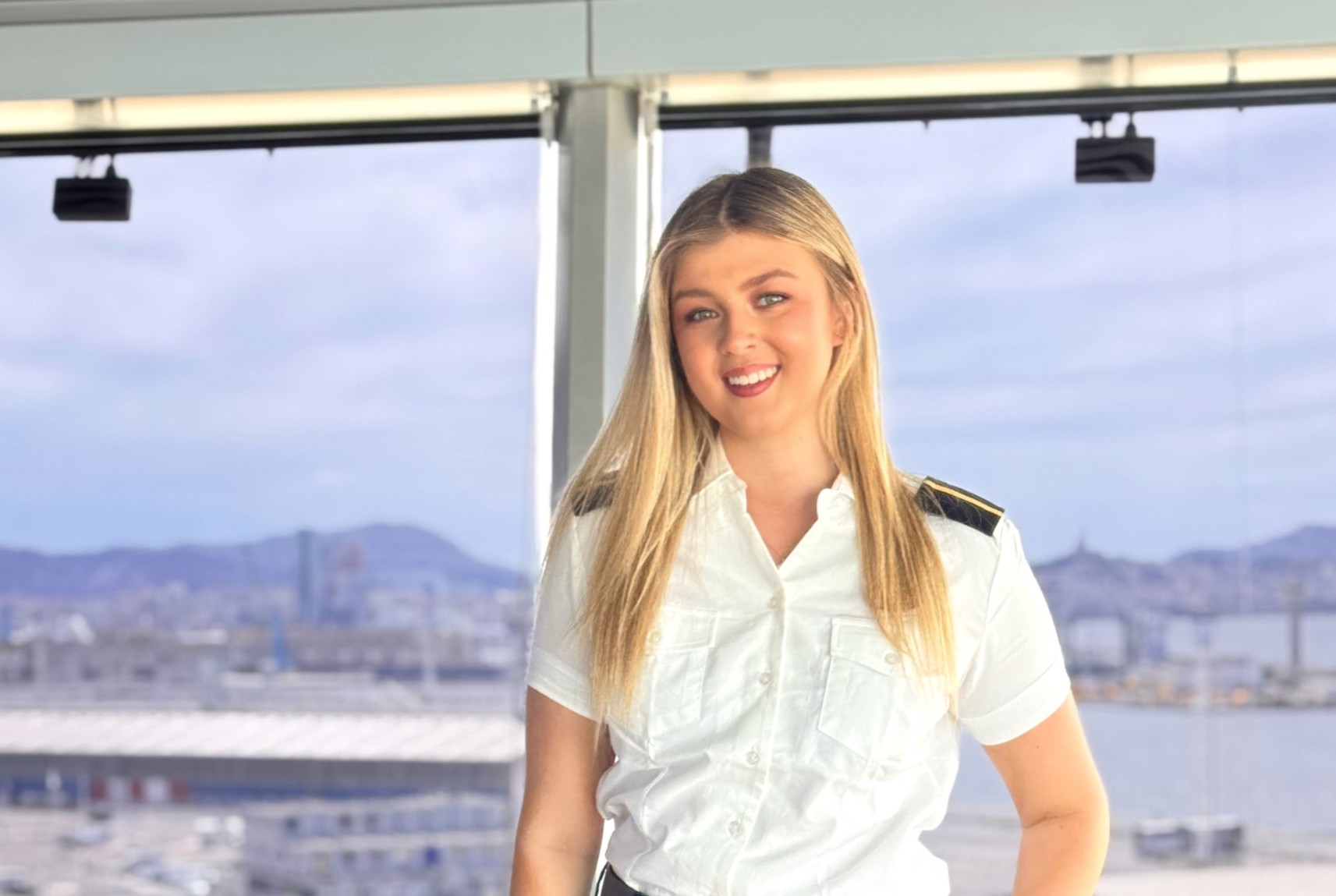 Image:Sophie Longhurst: The deck cadet's sights are firmly set on becoming captain. Source: Sophie Longhurst